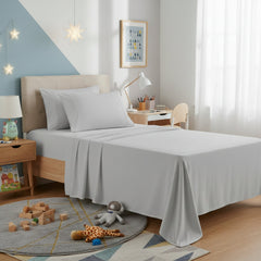 Kids Flannelette Sheets Egyptian Cotton Ash