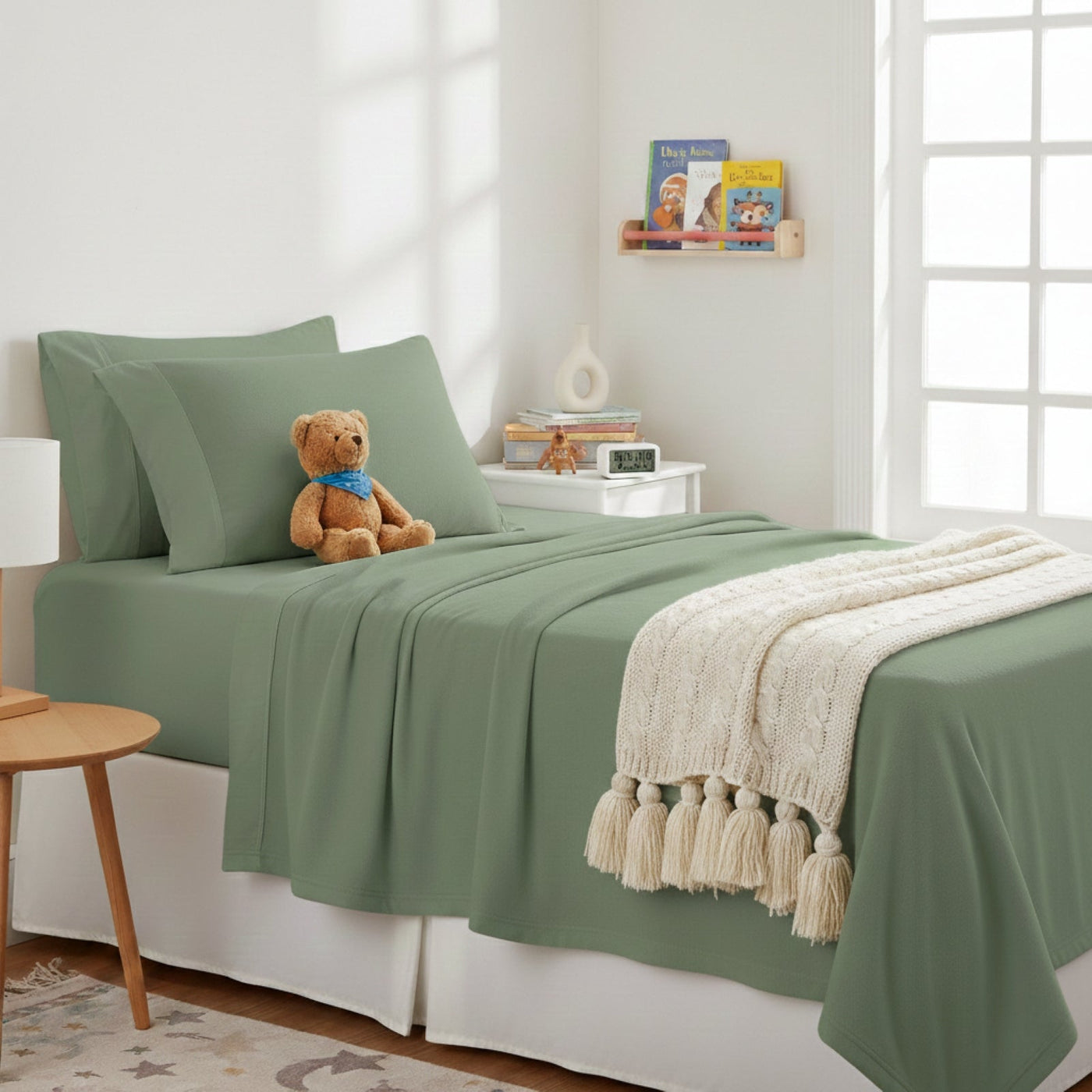 Kids Flannelette Sheets Egyptian Cotton Juniper