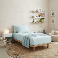 Kids Organic Cotton Fitted & Pillow case Set Sage