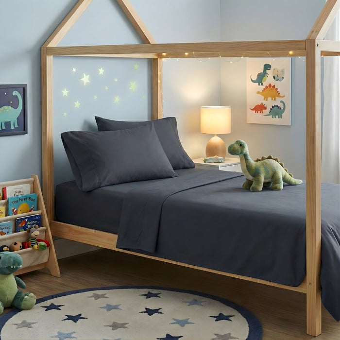 Kids Organic Cotton Sheet sets 300 Thread Count Turbulence