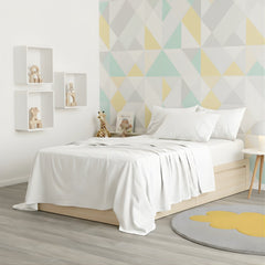 Kids European Vintage Washed Cotton Sheet Sets White