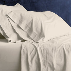 Kids European Vintage Washed Cotton Sheet Sets Stone