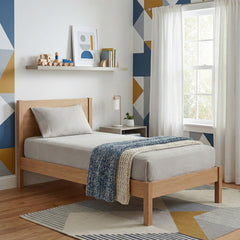 Kids Flannelette Fitted & Pillowcase Set Ash