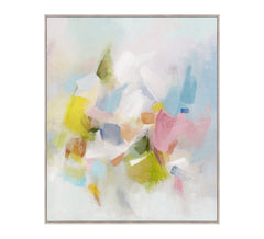 Landscape Dream Framed Canvas 100 x 120 x 4cm Green & Pink Multi