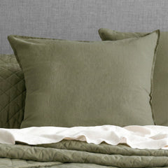 Washed Linen Cotton Quilt Cover Set Leaf