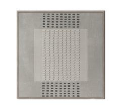 Linear Trail Framed Canvas 80 x 80 x 4cm Grey & Beige Multi