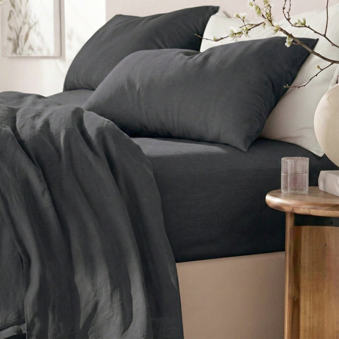 Washed Linen Cotton Sheet Set Magnet