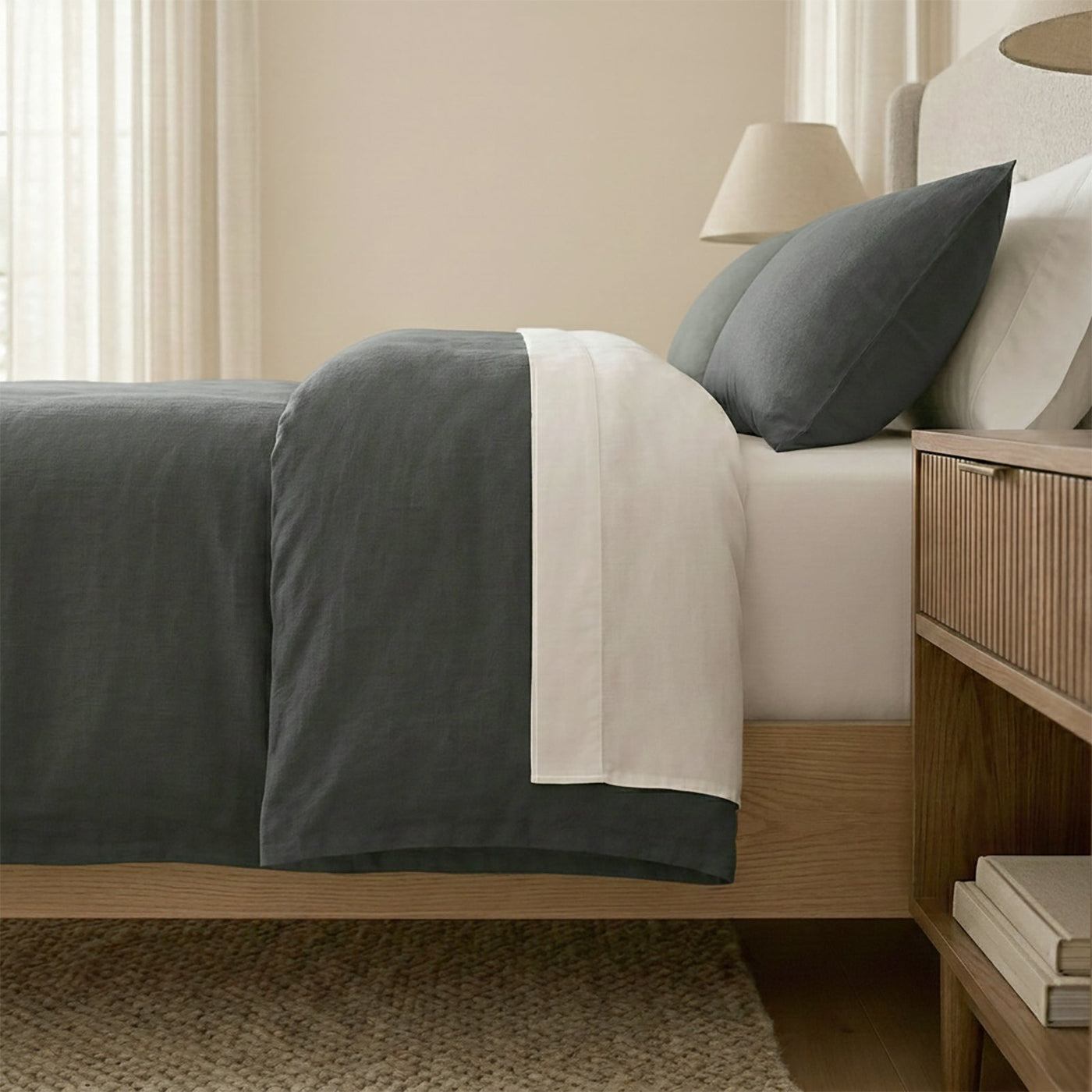 Washed Linen Cotton Quilt Cover Set Magnet