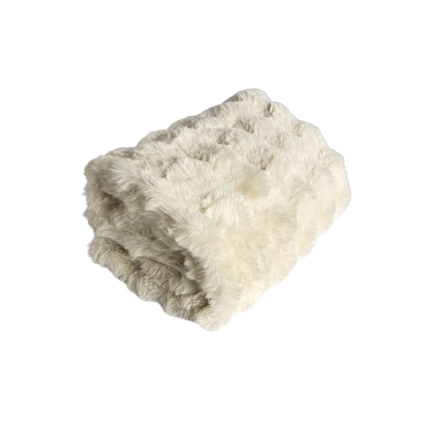 Mallow Faux Fur Throw 130 x 180cm Ivory