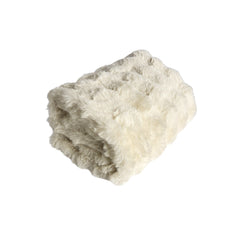Mallow Faux Fur Throw 130 x 180cm Ivory