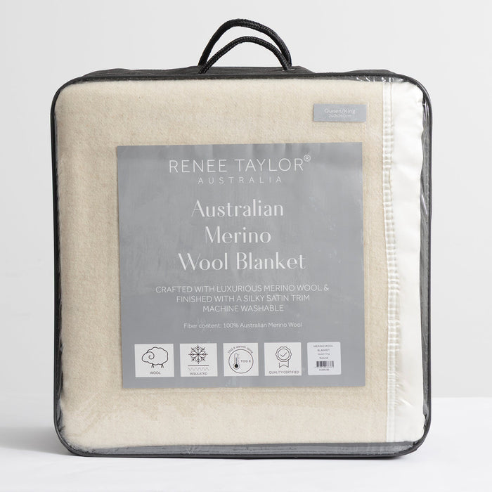 Australian Merino Wool Blanket Natural