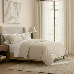 Washed Linen Cotton Quilt Cover Set Natural