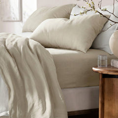 Washed Linen Cotton Sheet Set Natural