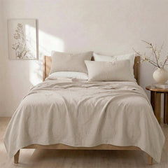 Washed Linen Cotton Sheet Set Natural