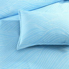 Oscillate Jacquard Quilt cover set Sky