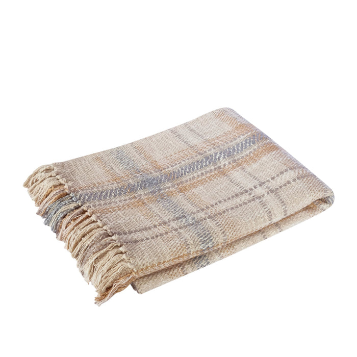 Rhiannon Throw 130 x 160 cm Grey Beige Multi