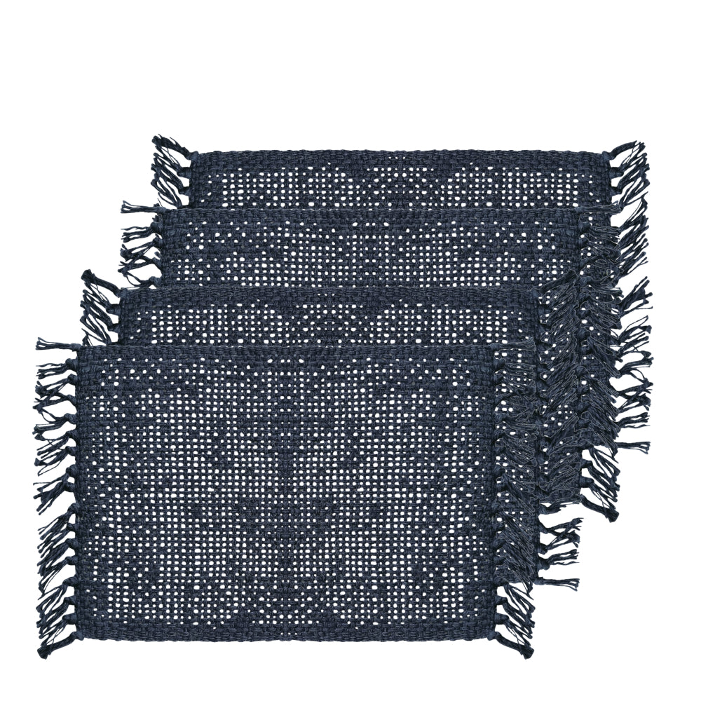 Rowan Jute Placemat 4 pack 33 x 48cm Navy