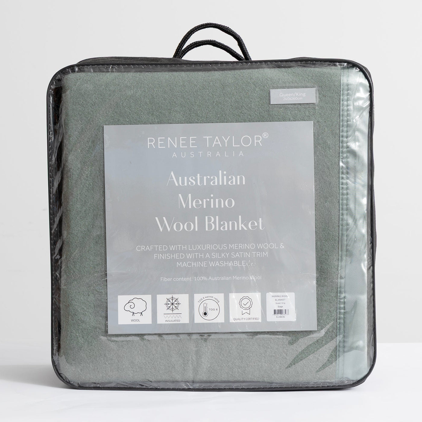 Australian Merino Wool Blanket Sage