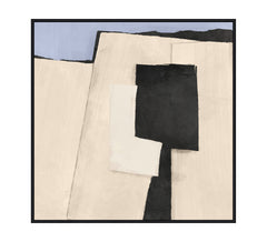 Terra Nest Framed Canvas 80 x 80 x 4cm Beige & Blue Multi
