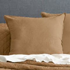 Washed Linen Cotton Quilt Cover Set Terracotta