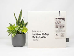 Kids European Vintage Washed Cotton Sheet Sets White