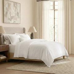Washed Linen Cotton Quilt Cover Set White