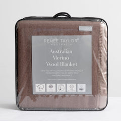 Australian Merino Wool Blanket Wood
