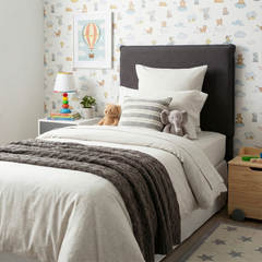 Kids Jersey Quilt Cover Set Ecru