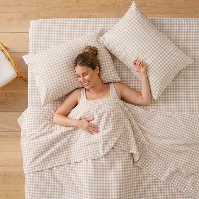 Brooke Patterned Organic Cotton Sheet Set