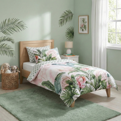 Kids Gardenia Quilt Cover Set Cotton Reversible