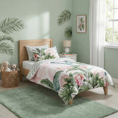 Gardenia Quilt Cover Set 300 Thread Count Cotton Reversible